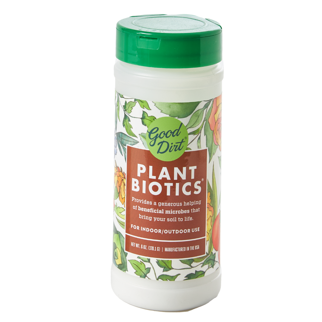 Good Dirt Plant Biotics. Provides a generous helping of beneficial microbes that bring your soil to life. For indoor/outdoor use. 
