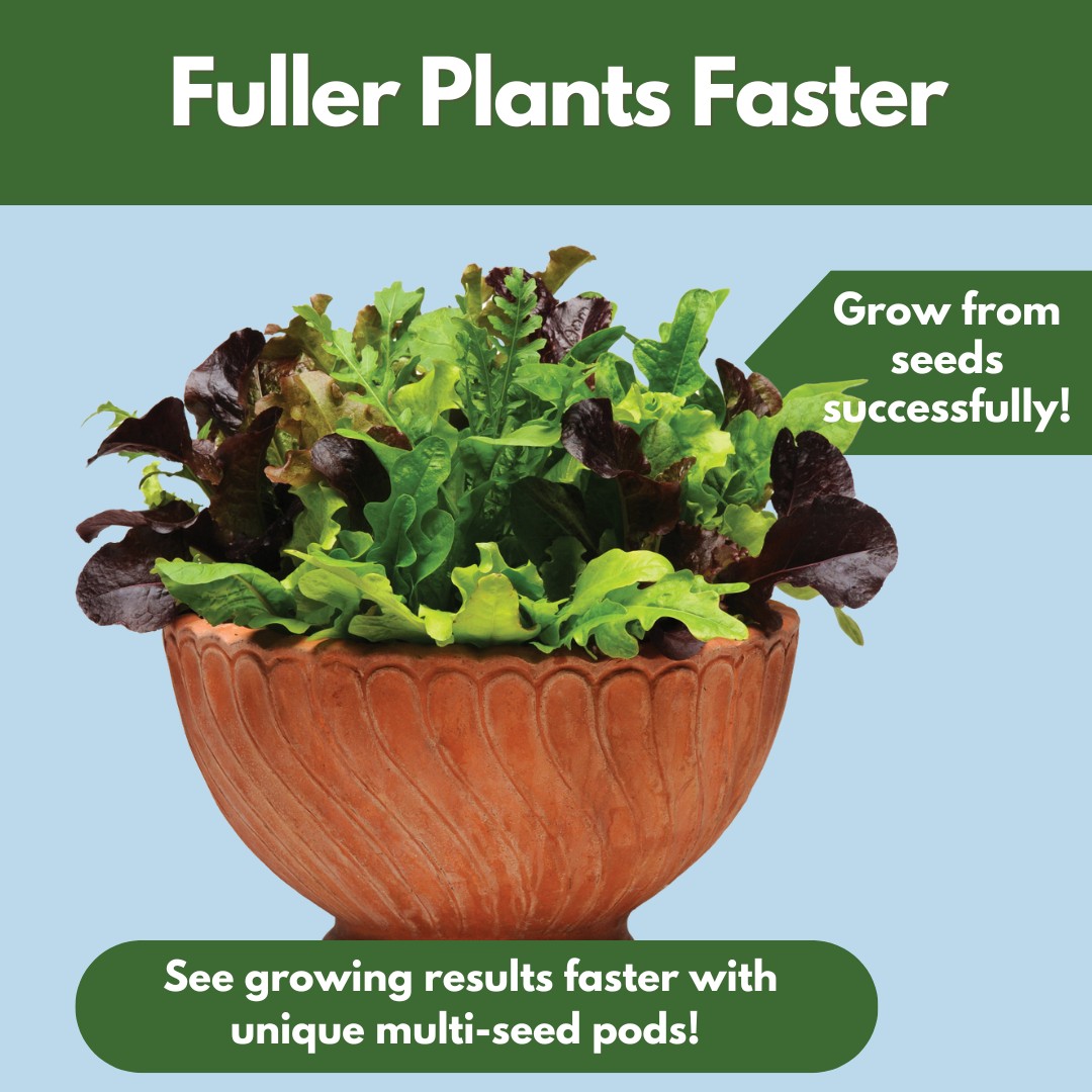 Good Dirt Alfresco Salad Bowl. Fuller plants faster. Grow from seeds successfully. See growing results faster with unique multi-seed pods.